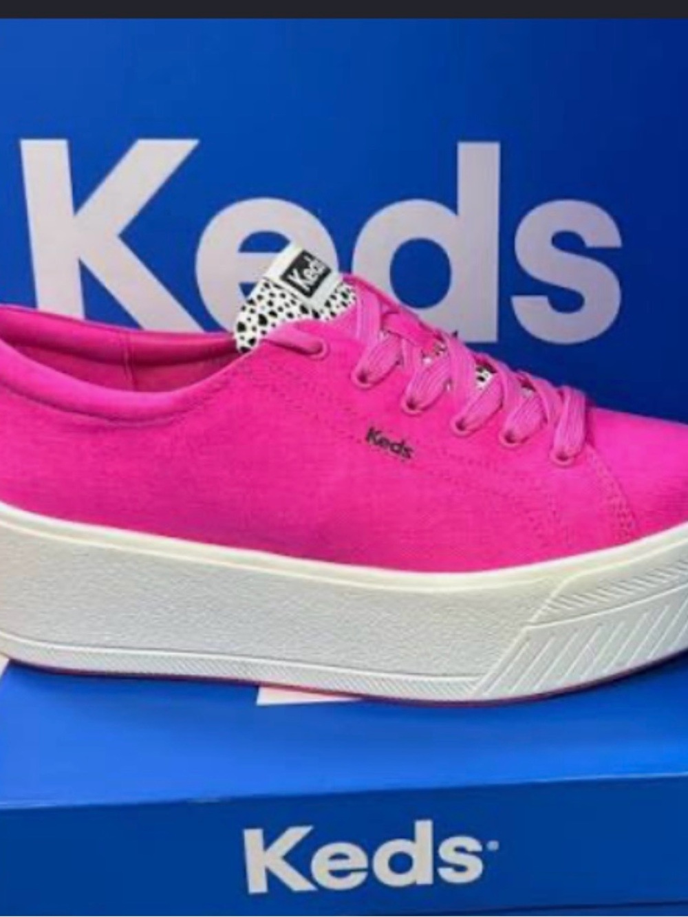 Keds Skyler Hot Pink Platform Canvas Sneakers